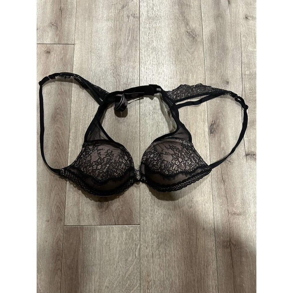 Victorias Secret Black and Pink 32A Lace Bra